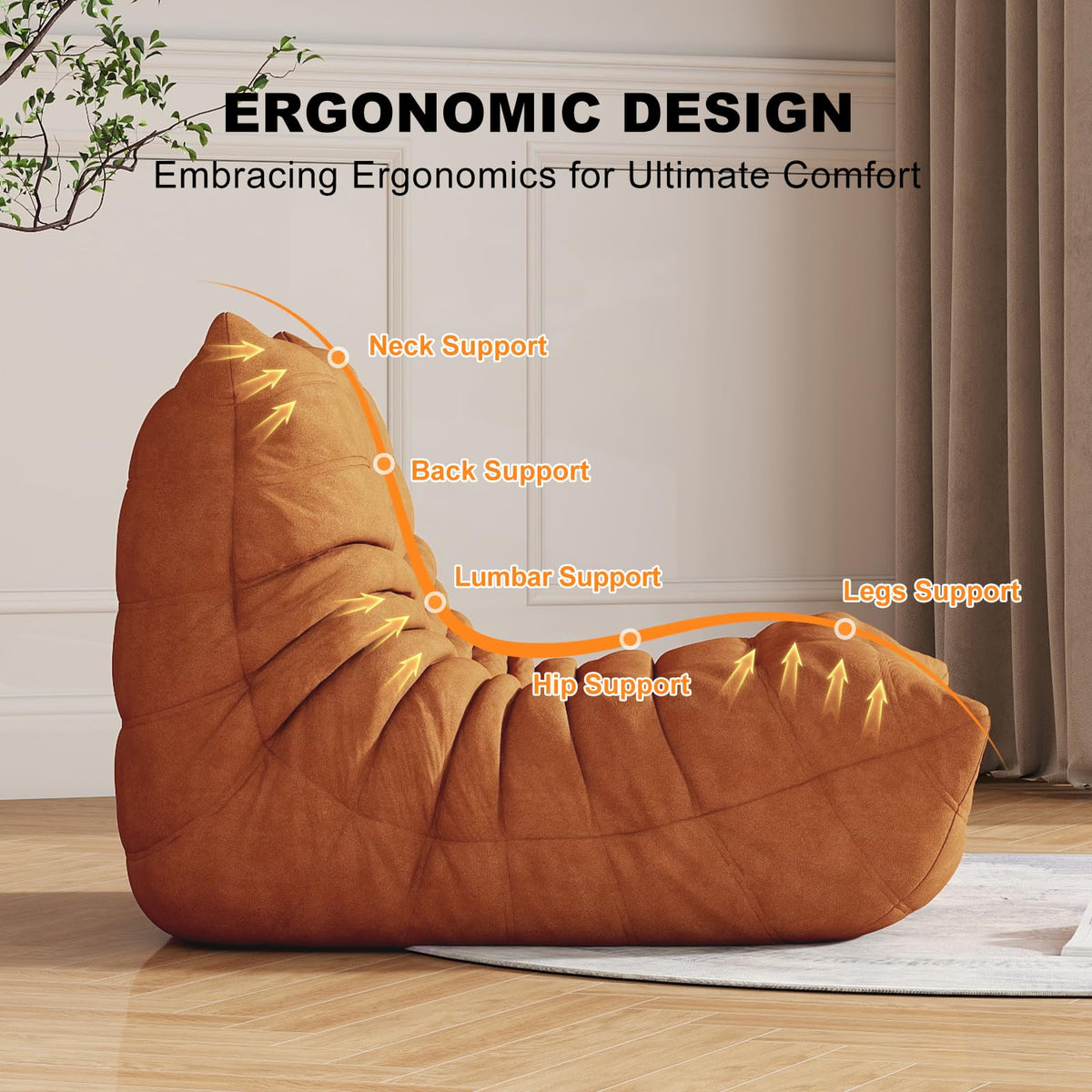 Memory Foam Bean Bag Sofa Y912533