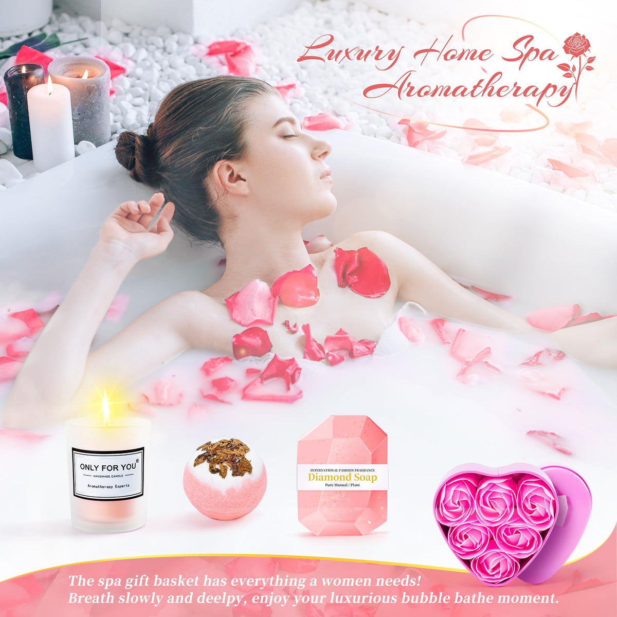 Pink 15 Pc Self Care Spa Gift Set X76097