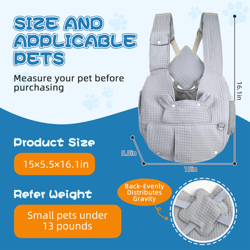 Portable Pet Front Backpack for Small Dogs and Cats M11597