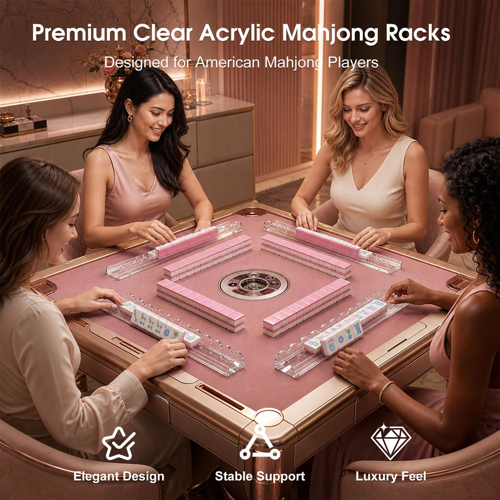 Mahjong Racks with Magnetic Pushers Z60315