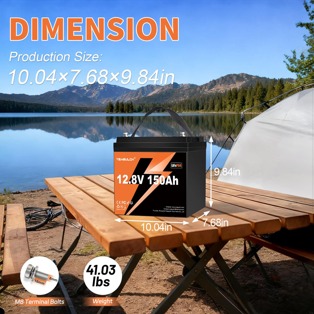 12V 150Ah LiFePO4 Lithium Battery N49056
