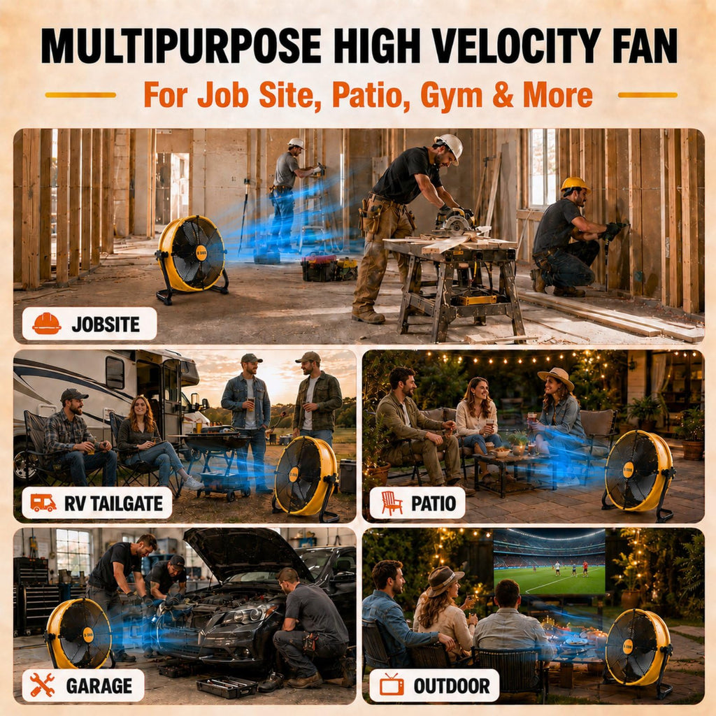 16" Cordless Battery Powered Fan M5548