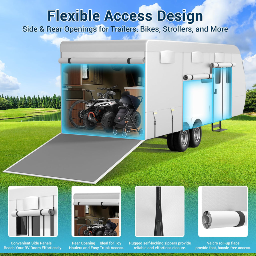 600D Oxford Fabric 30-33ft Travel Trailer Cover T232