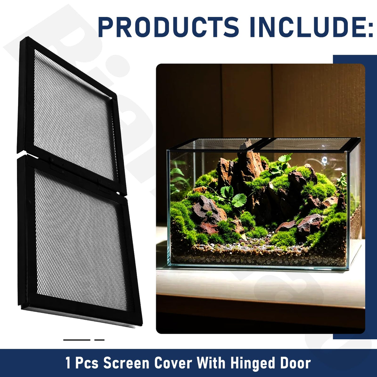 Hinged Door Aquarium Screen Cover E729