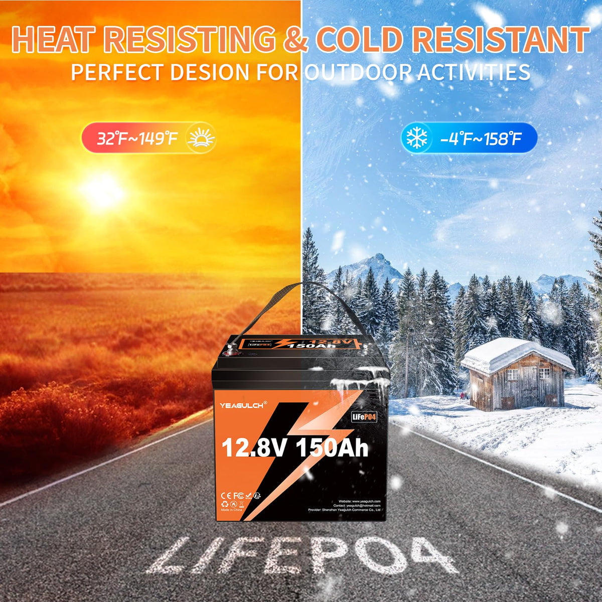 12V 150Ah LiFePO4 Lithium Battery N49056