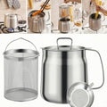 68oz 304 Stainless Steel Deep Fryer Pot with Basket X997897