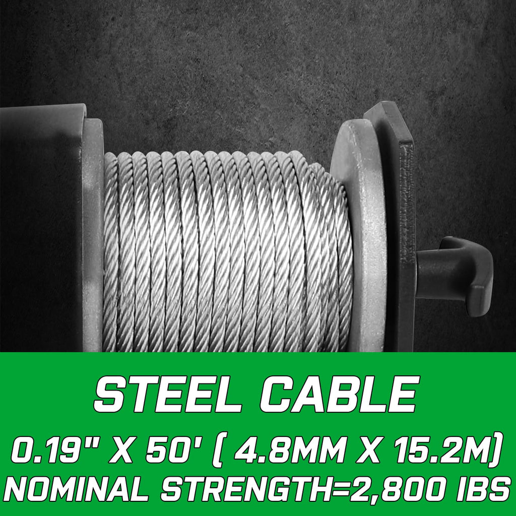 2000lb ATV Winch with Steel Cable A550739