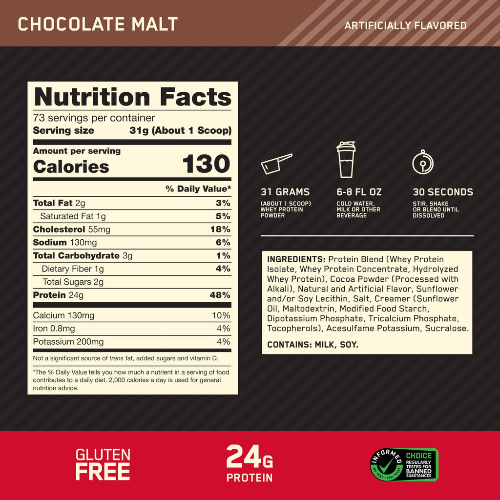 Whey Protein Powder Chocolate Malt 5 LB W29453