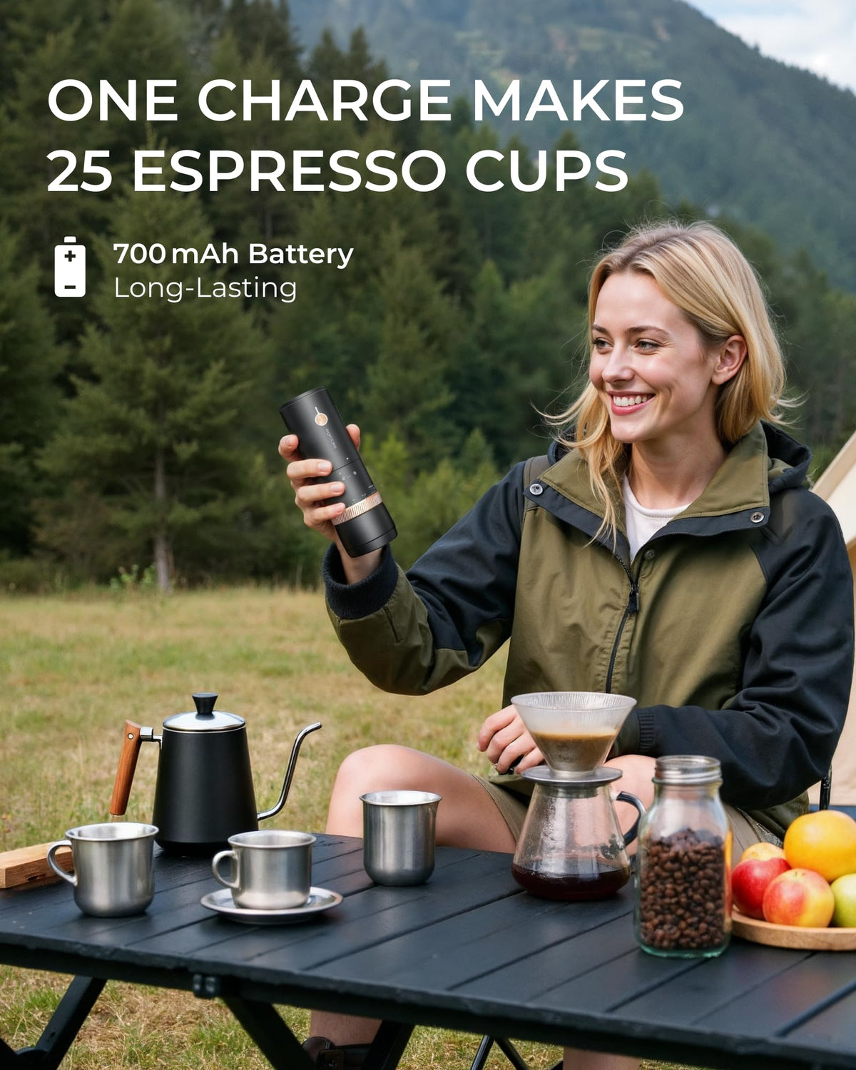 Portable Burr Coffee Grinder D8798