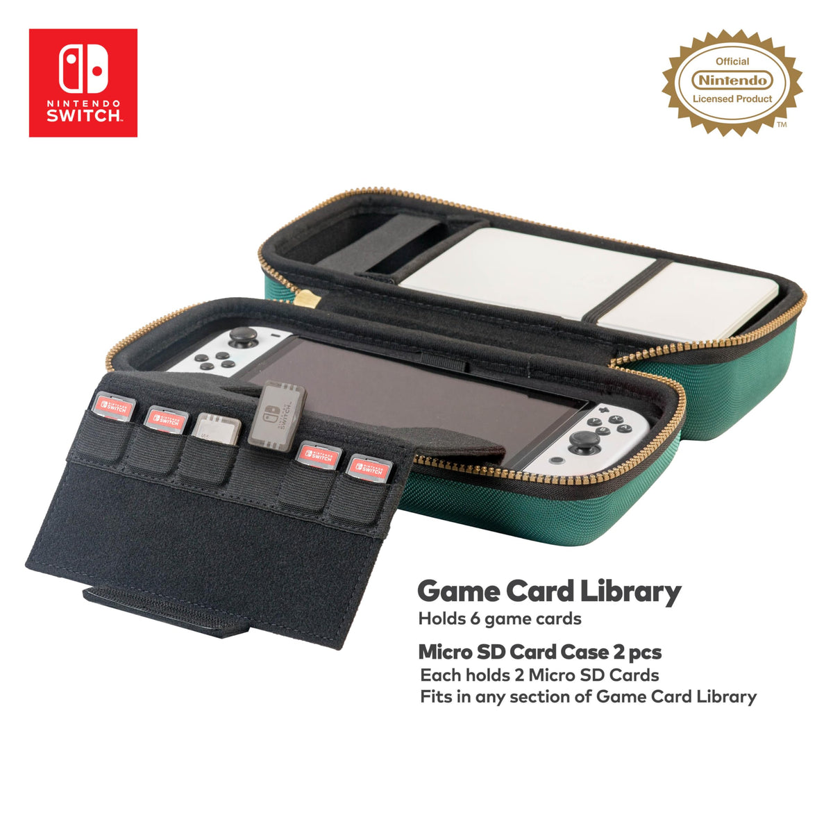 Green System Case for Nintendo Switch or OLED Q871590