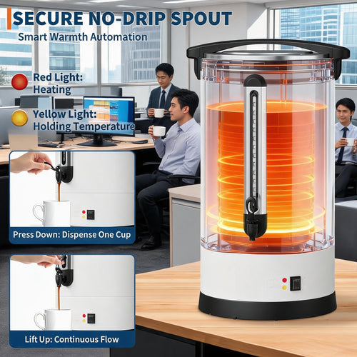 12L 80-Cup Double-Wall Stainless Steel Electric Coffee Urn L984682