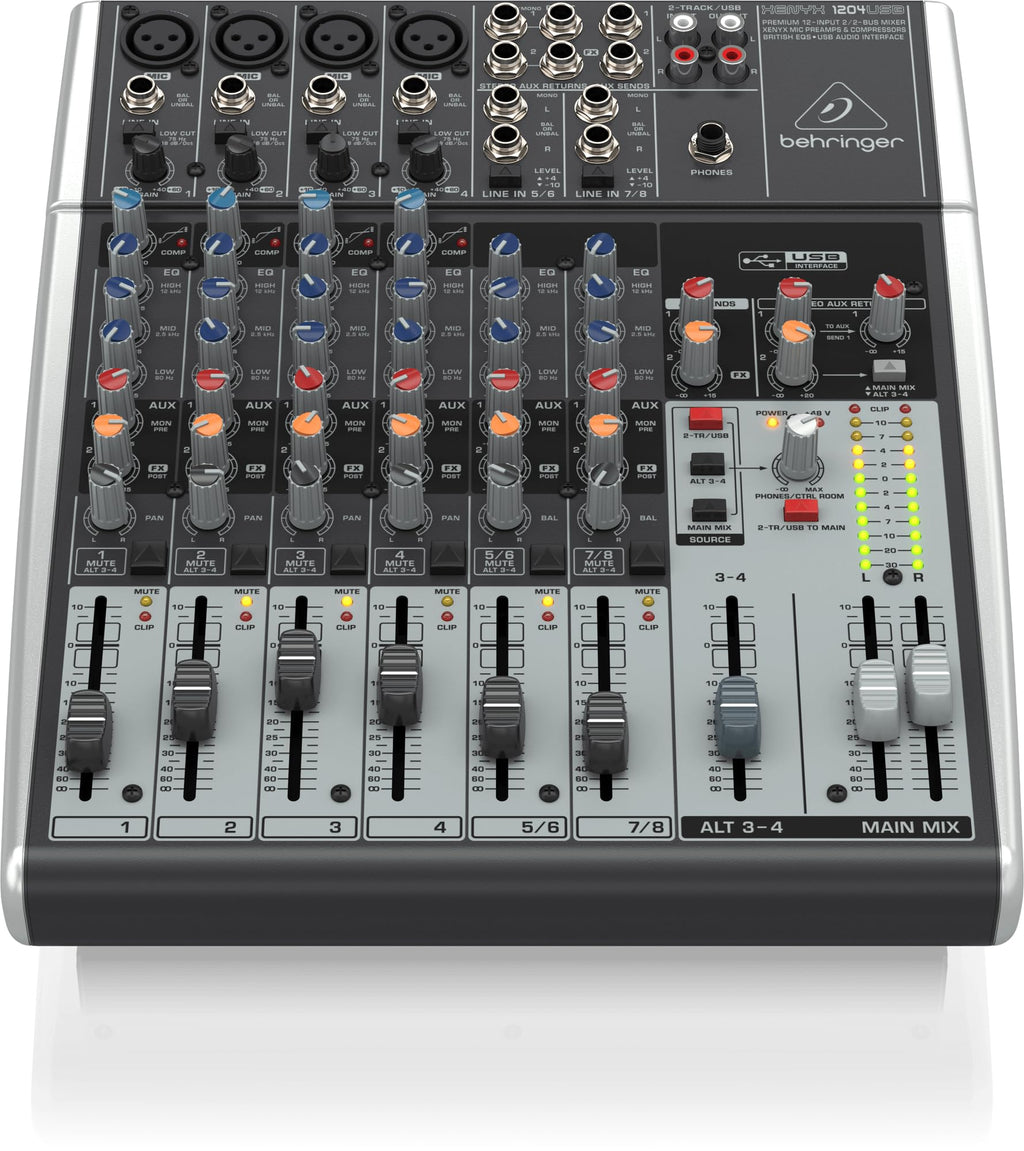 12-Input 2/2-Bus Mixer with Mic Preamps and USB Audio Interface Z318641