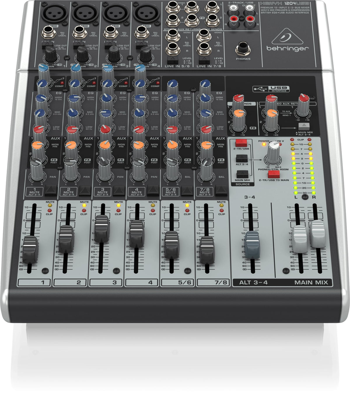 12-Input 2/2-Bus Mixer with Mic Preamps and USB Audio Interface Z318641