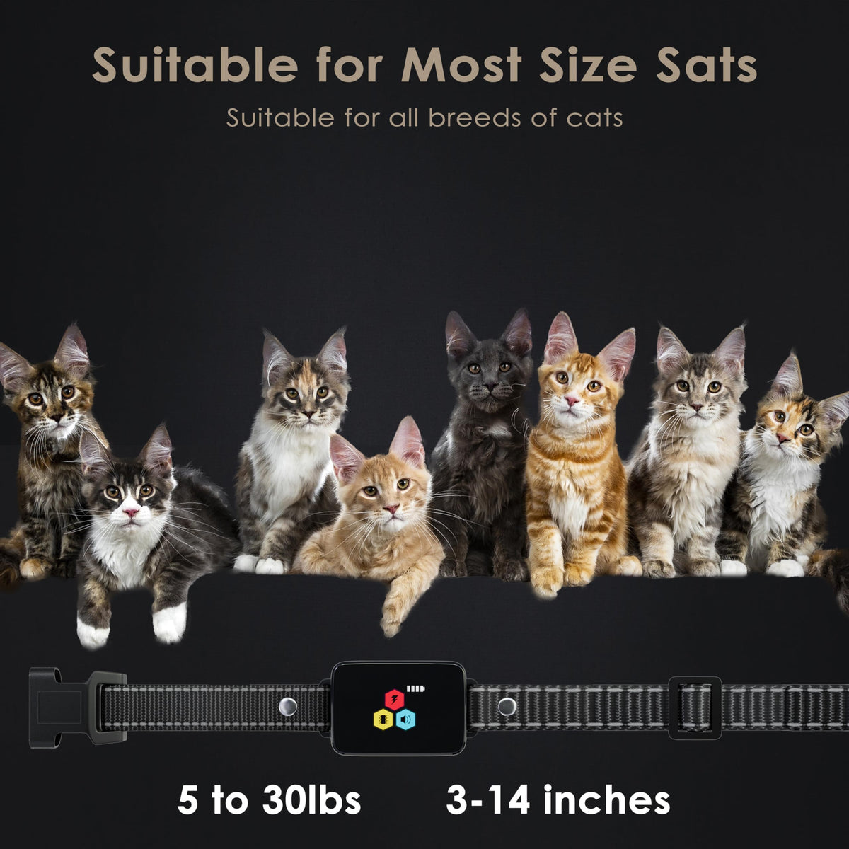 Remote Electric Cat Training Collar 3300FT IP67 Waterproof K23415