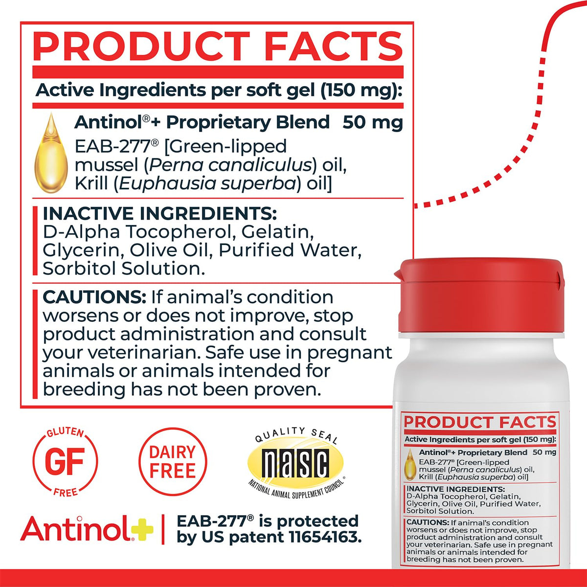 Hip & Joint Supplement for Dogs, 60 Soft Gels Z283989