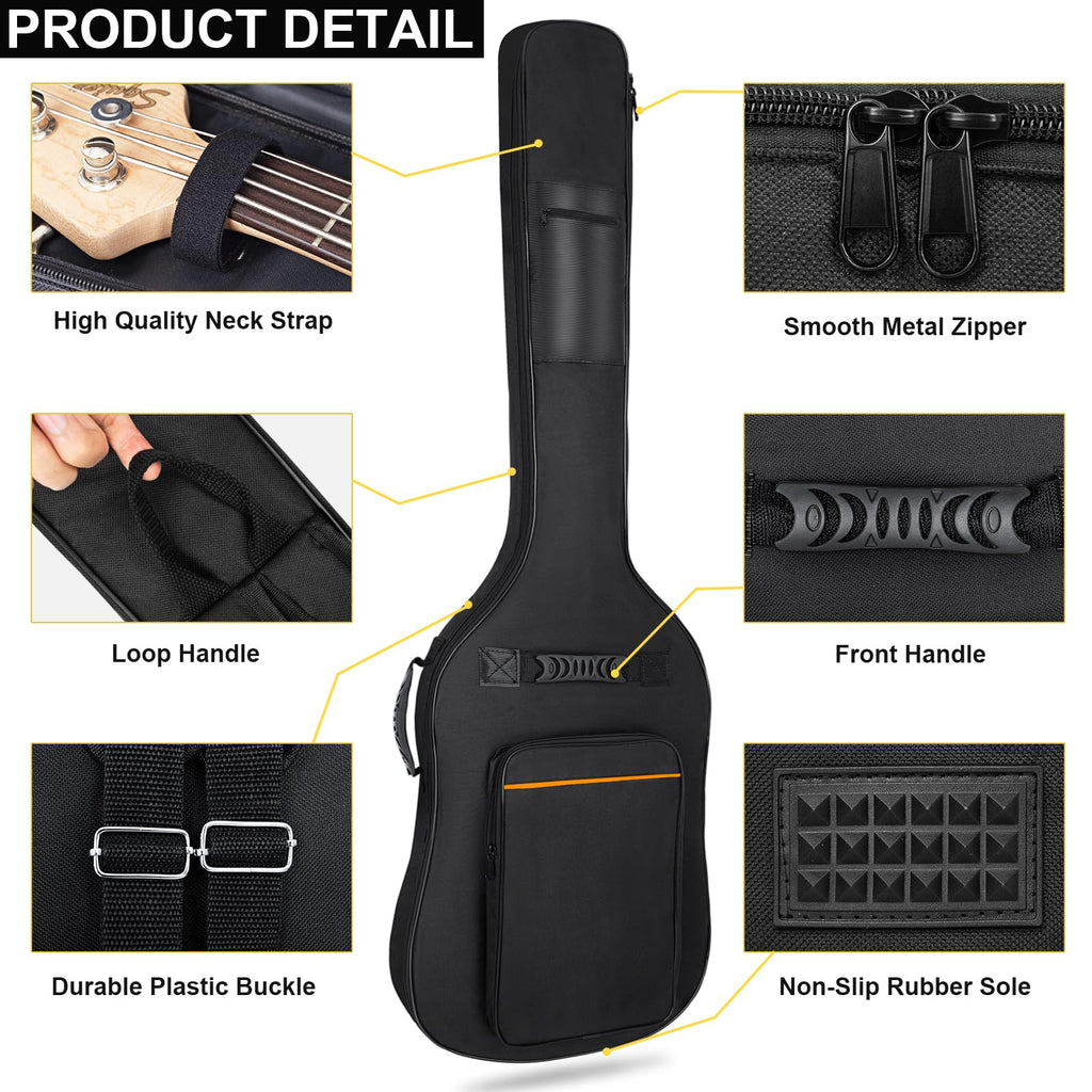 Black Padded Waterproof Bass Guitar Bag S852813