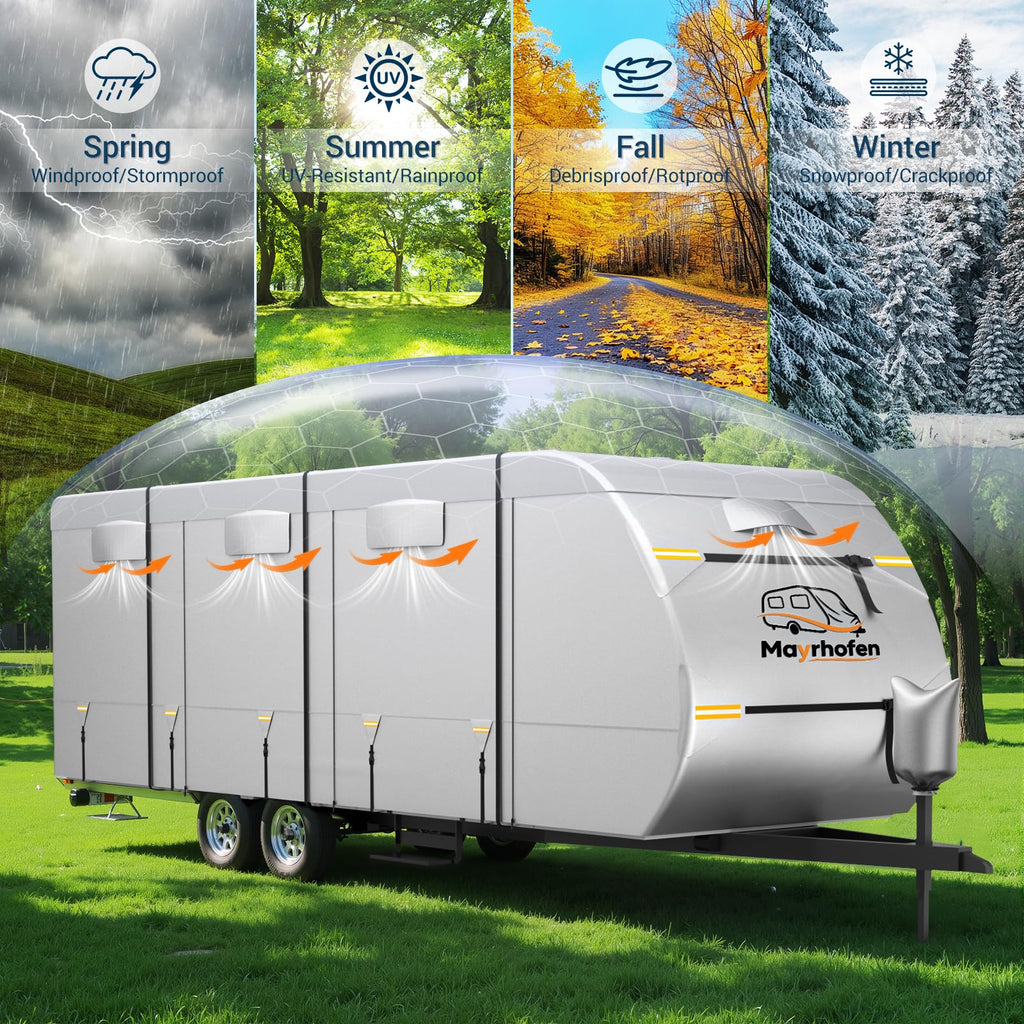 600D Oxford Fabric 22-24ft Travel Trailer Cover W69304
