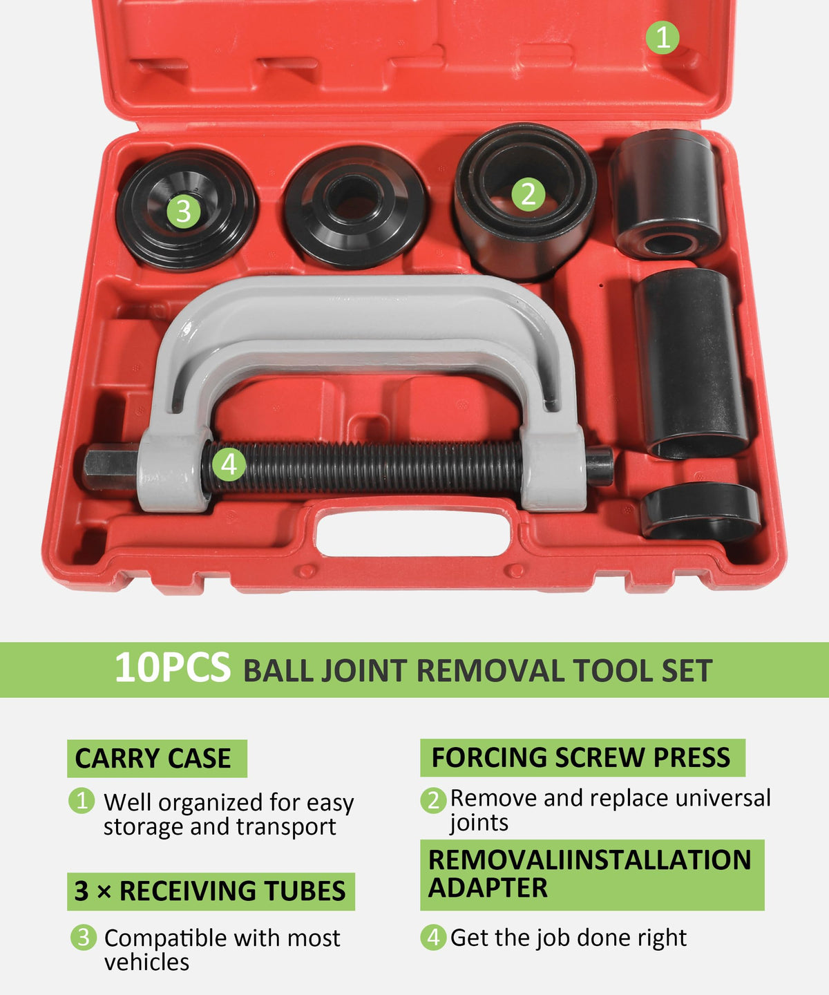 Ball Joint Removal Tool Kit with 4x4 Adapters W397196