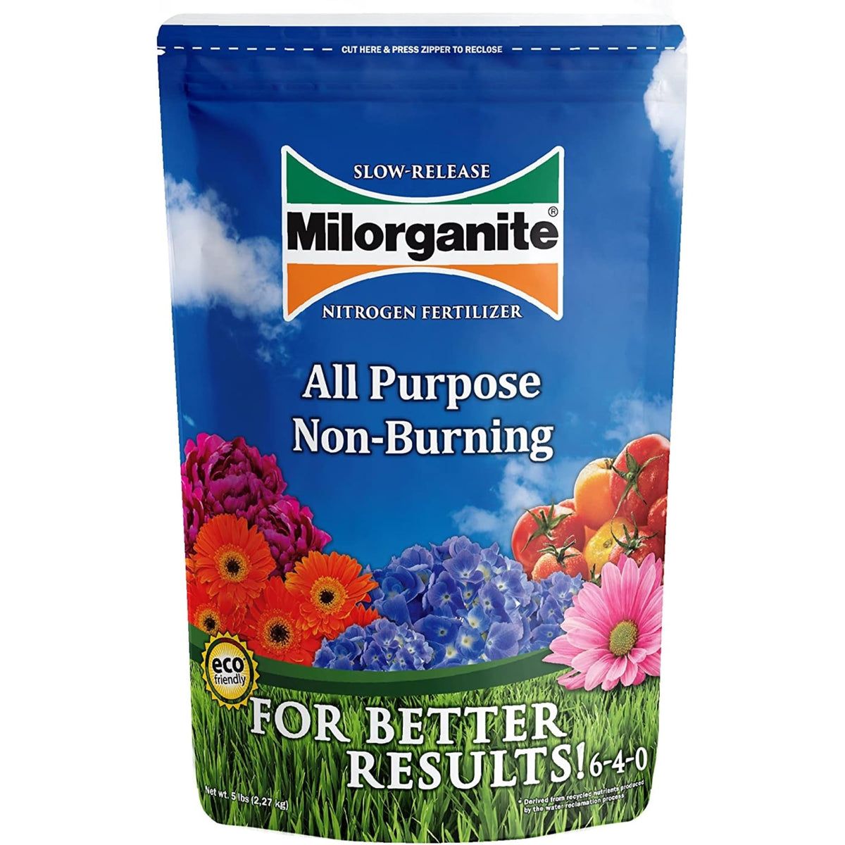 Slow-Release Nitrogen 6-4-0 Fertilizer, 5 Pound Bag (Pack of 4) B3576