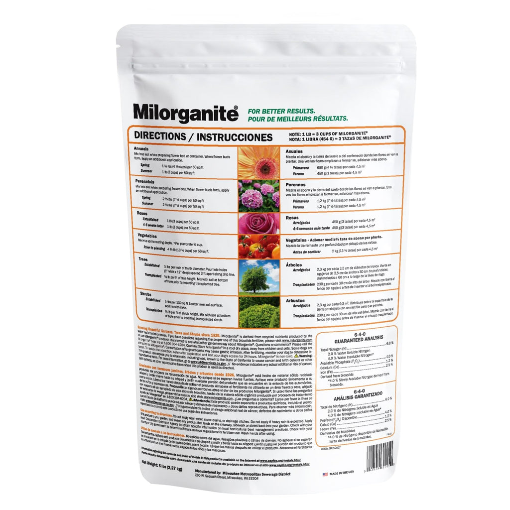 Slow-Release Nitrogen 6-4-0 Fertilizer, 5 Pound Bag (Pack of 4) B3576