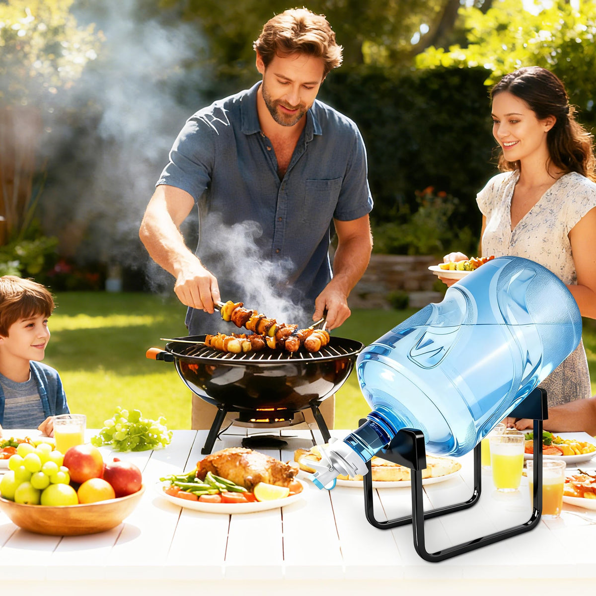 Water Dispenser Stand with 2 Faucets for 5-Gallon Buckets G640