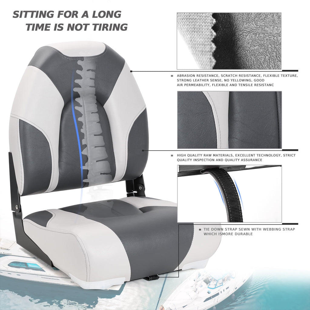 High Back Folding Boat Seats 2 Pack Y150