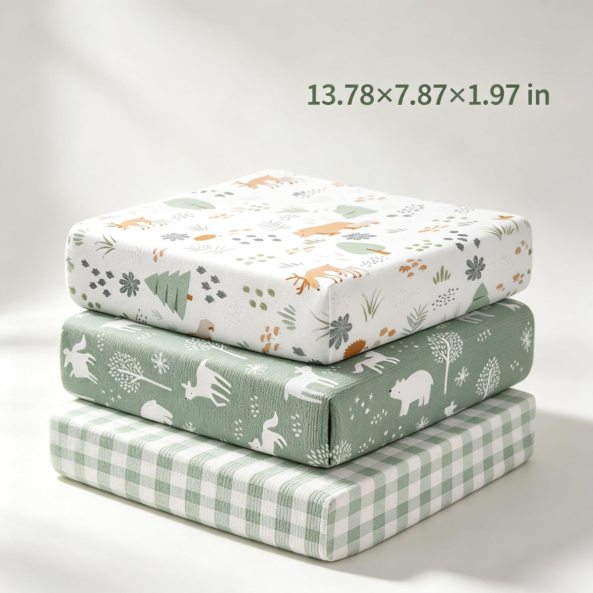3 Pack Fitted Neutral Baby Crib Sheets D131