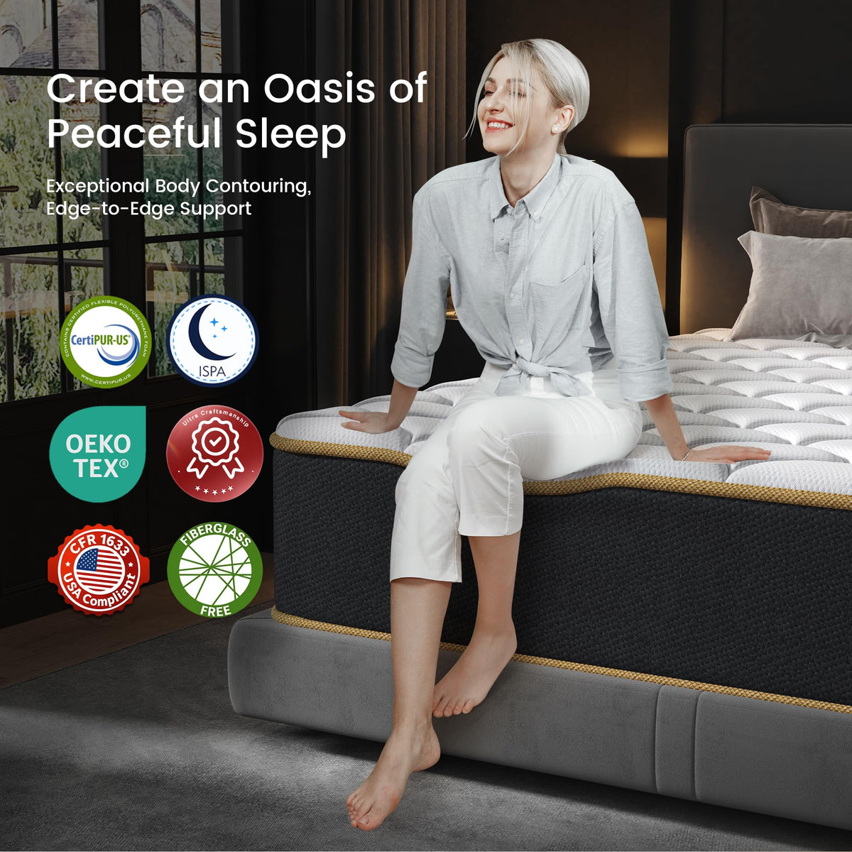 Full Size 8 Inch Gel Memory Foam Hybrid Mattress I39752