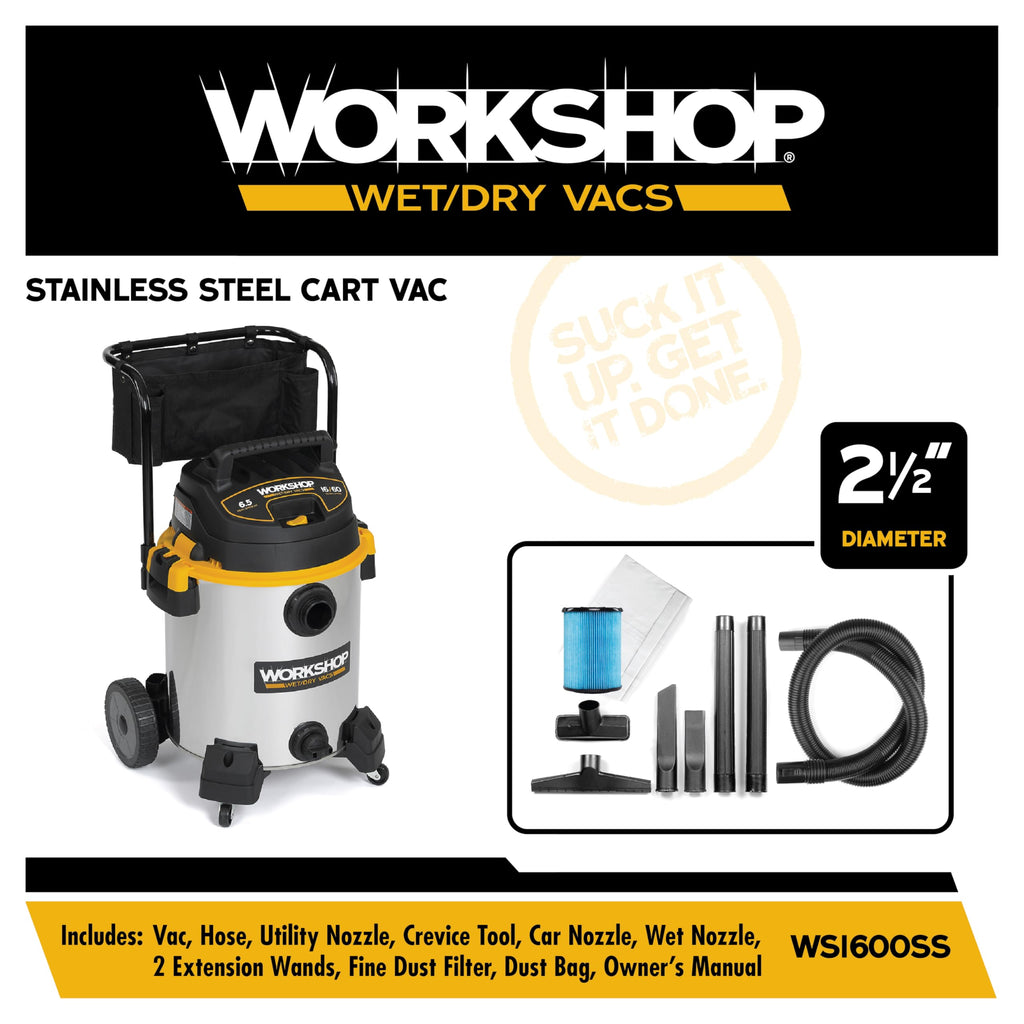 16-Gallon 6.5 Peak HP Wet Dry Vacuum Cleaner X67871