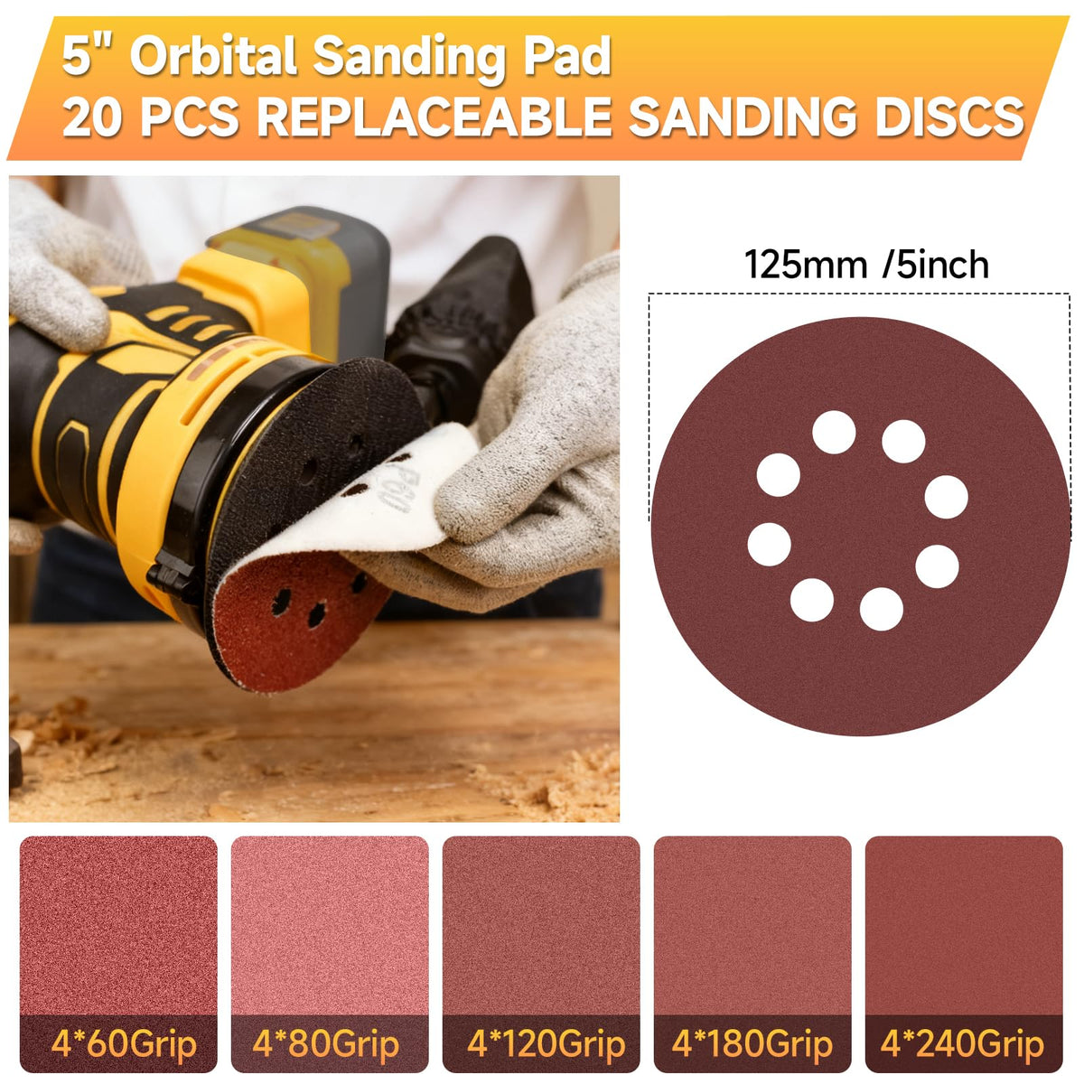 Cordless Random Orbital Sander D377700