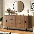 Brown 6 Drawer Wood Dresser B994