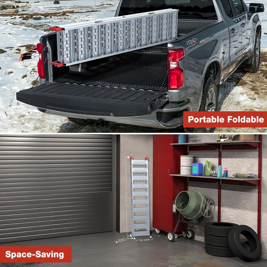 Aluminum Tri-Folding Truck Ramps 1600Lbs Max K17622