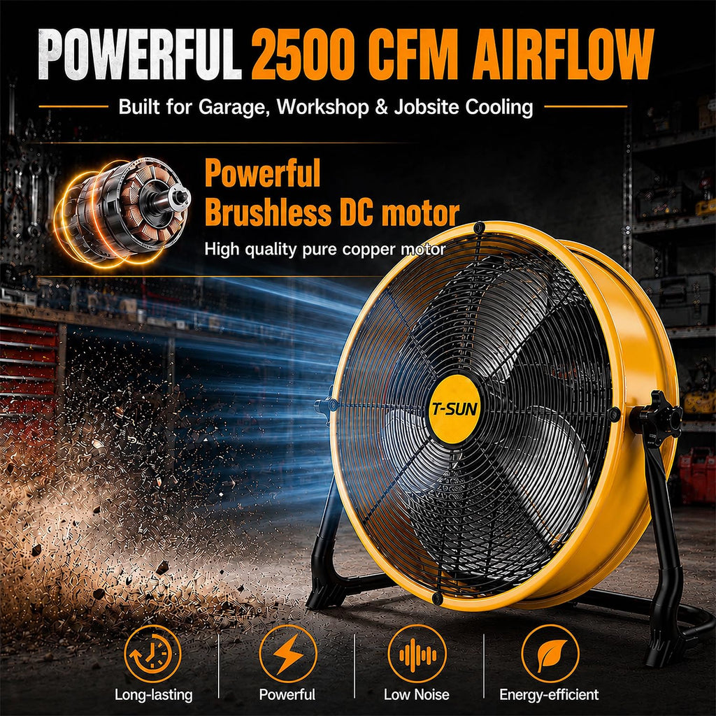 16" Cordless Battery Powered Fan M5548