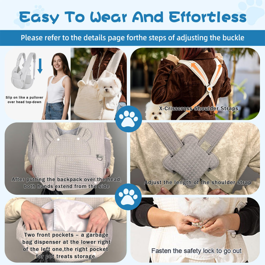 Portable Pet Front Backpack for Small Dogs and Cats M11597