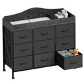 Black Changing Table with 9 Fabric Boxes I98993