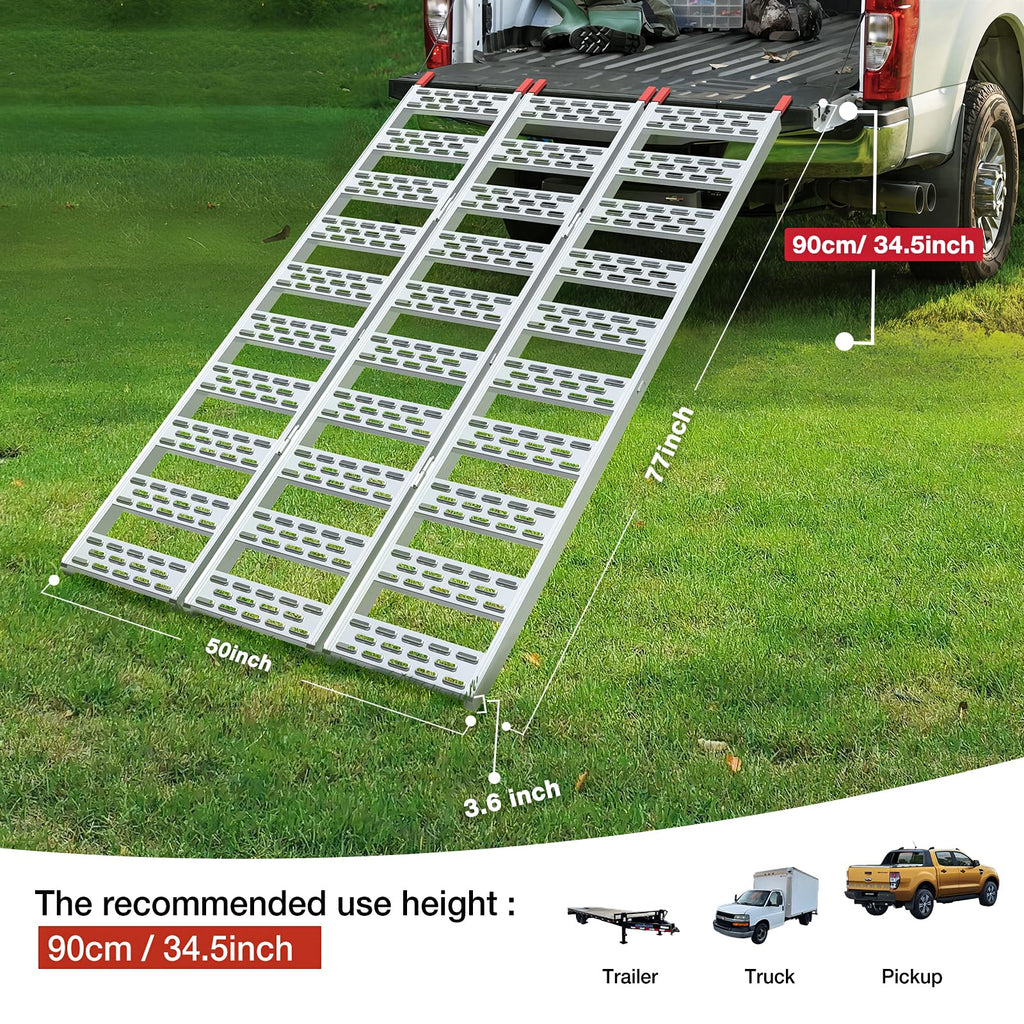 Aluminum Tri-Folding Truck Ramps 1600Lbs Max K17622