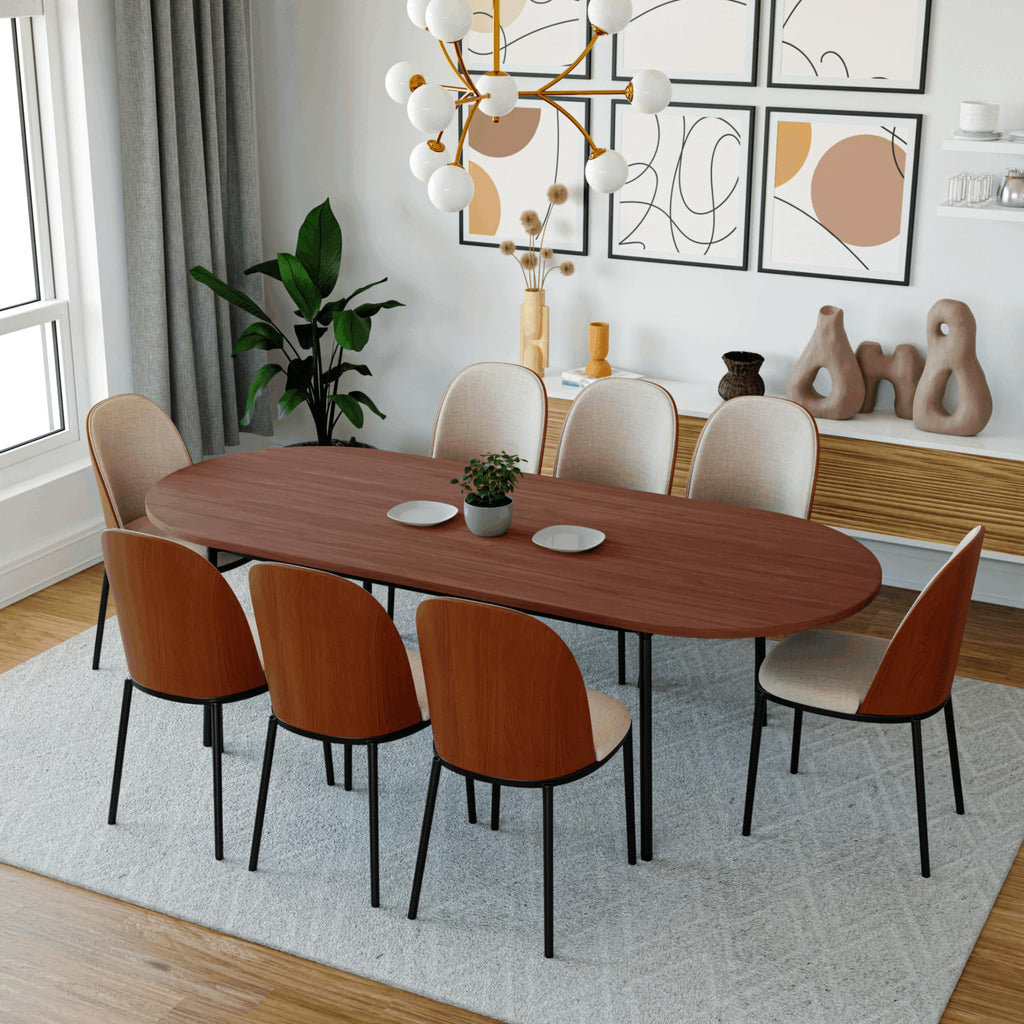 9-Piece Dining Set with 8 Chairs and Oval Table L78428