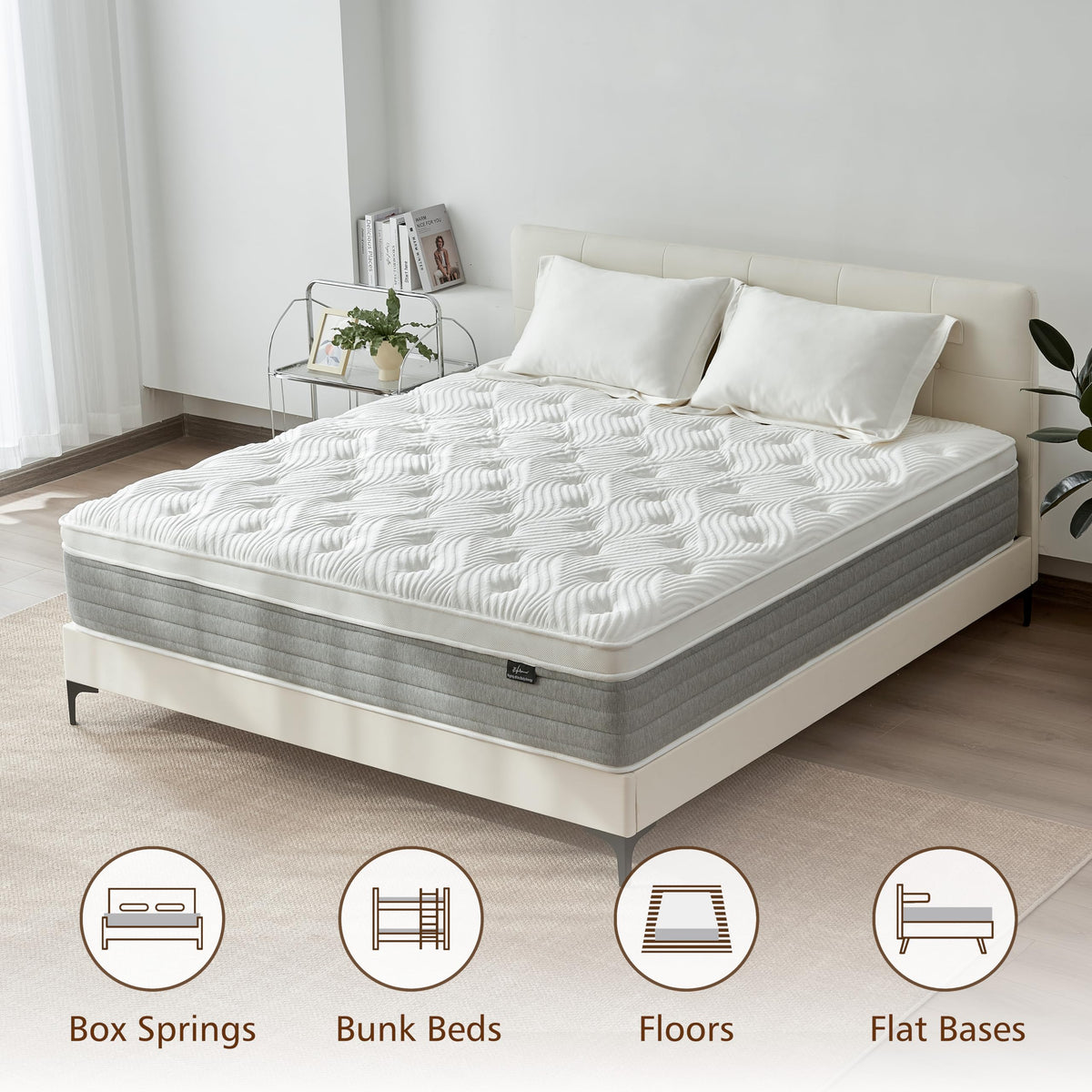 12 Inch Medium Firm Full Size Hybrid Mattress in a Box H40447